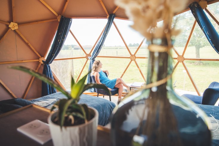 Chambre dôme sous les étoiles à Bailly Le Franc