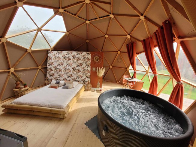 Infinie Bulle & Spa : Dôme en Picardie (Hauts-de-France) – cadre naturel Somme