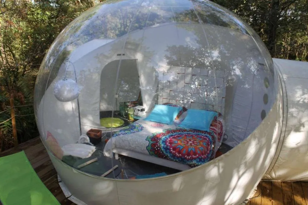 Au Pays des Bulles - Bulles avec terrasse et restaurant sur place (Montendre, Charente-Maritime) - cadre naturel Charente-Maritime