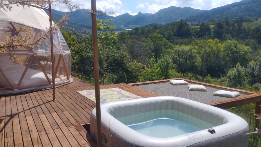 Dôme & Spa en Drôme provençale : Dôme en Rhône-Alpes (Auvergne-Rhône-Alpes) – dôme à St Sauveur Gouvernet, Drôme