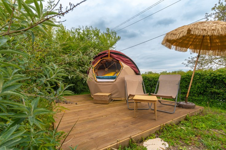 Dodôme étoilé - un cocon pour 2 personnes : Dôme en Bourgogne (Bourgogne-Franche-Comté) – cadre naturel Saône-et-Loire