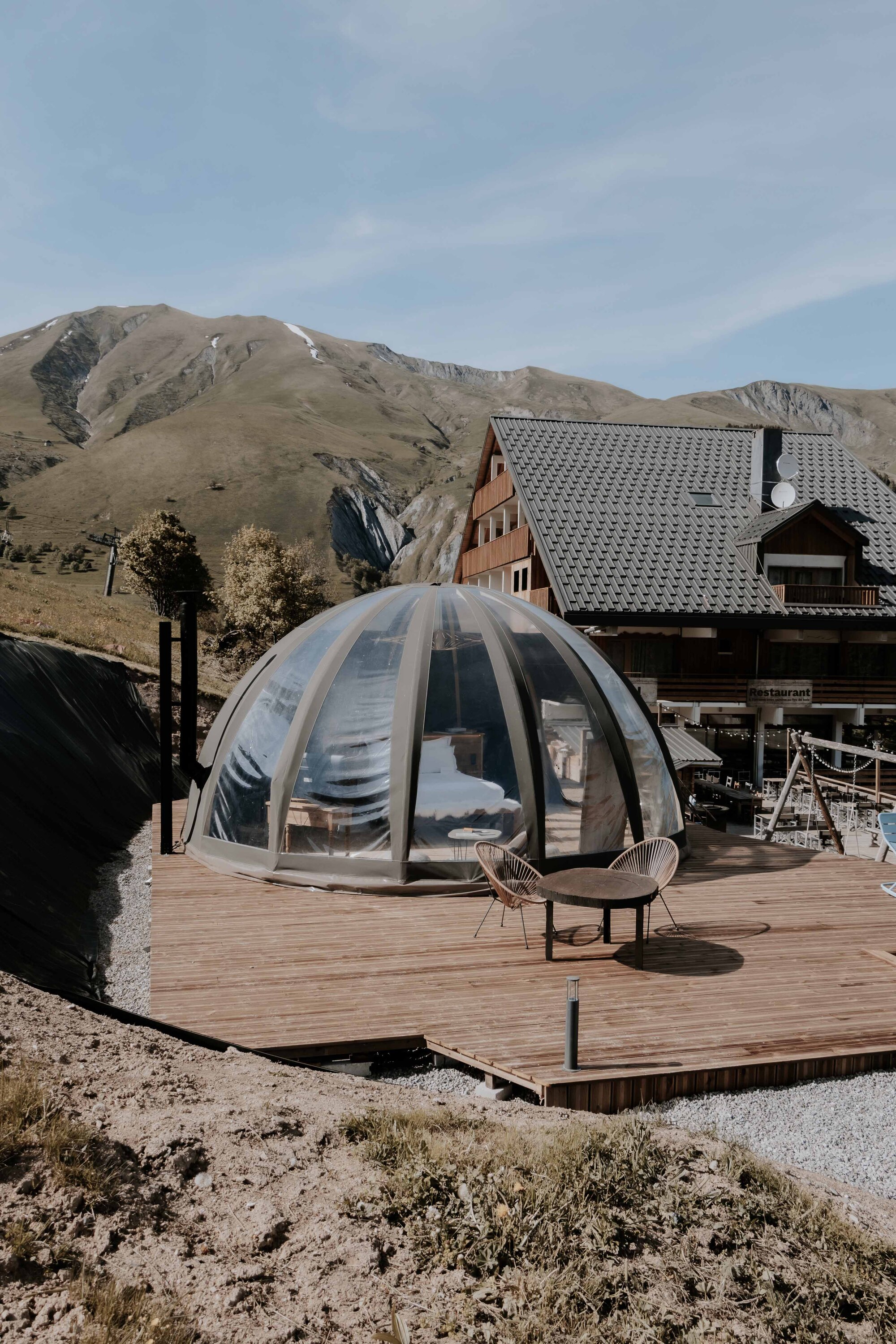 Chambre bulle sous les étoiles à Saint-Sorlin-d'Arves