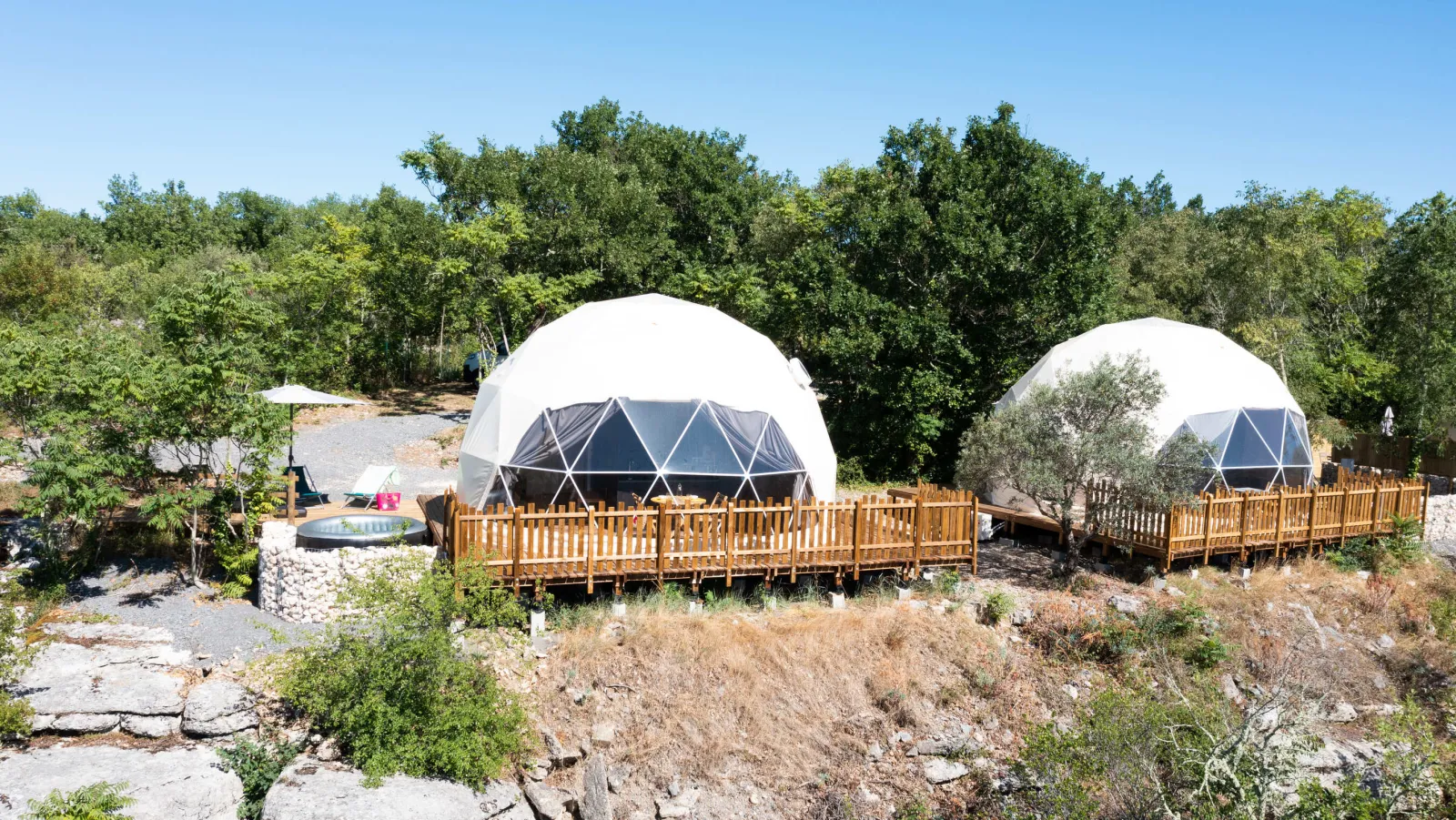 Chambre bulle sous les étoiles à Ruoms