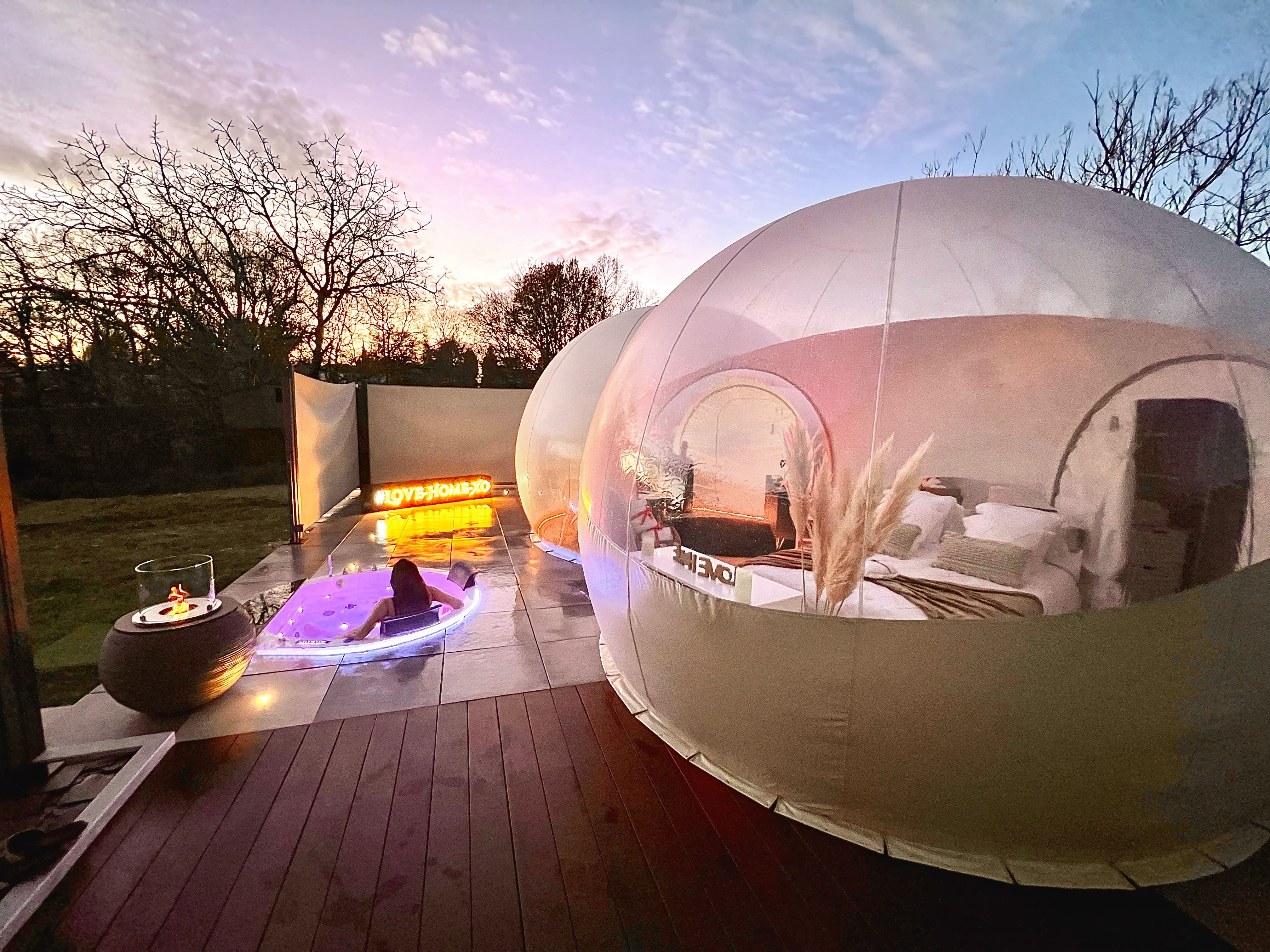 Bulle Love Home XO & Spa – vue extérieure