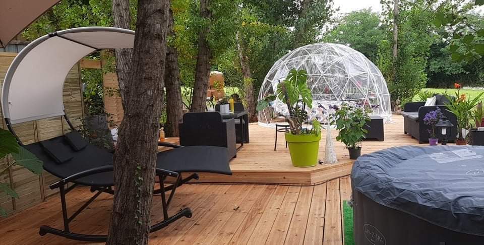 Chambre bulle sous les étoiles à Saint-Nicolas-de-la-Grave