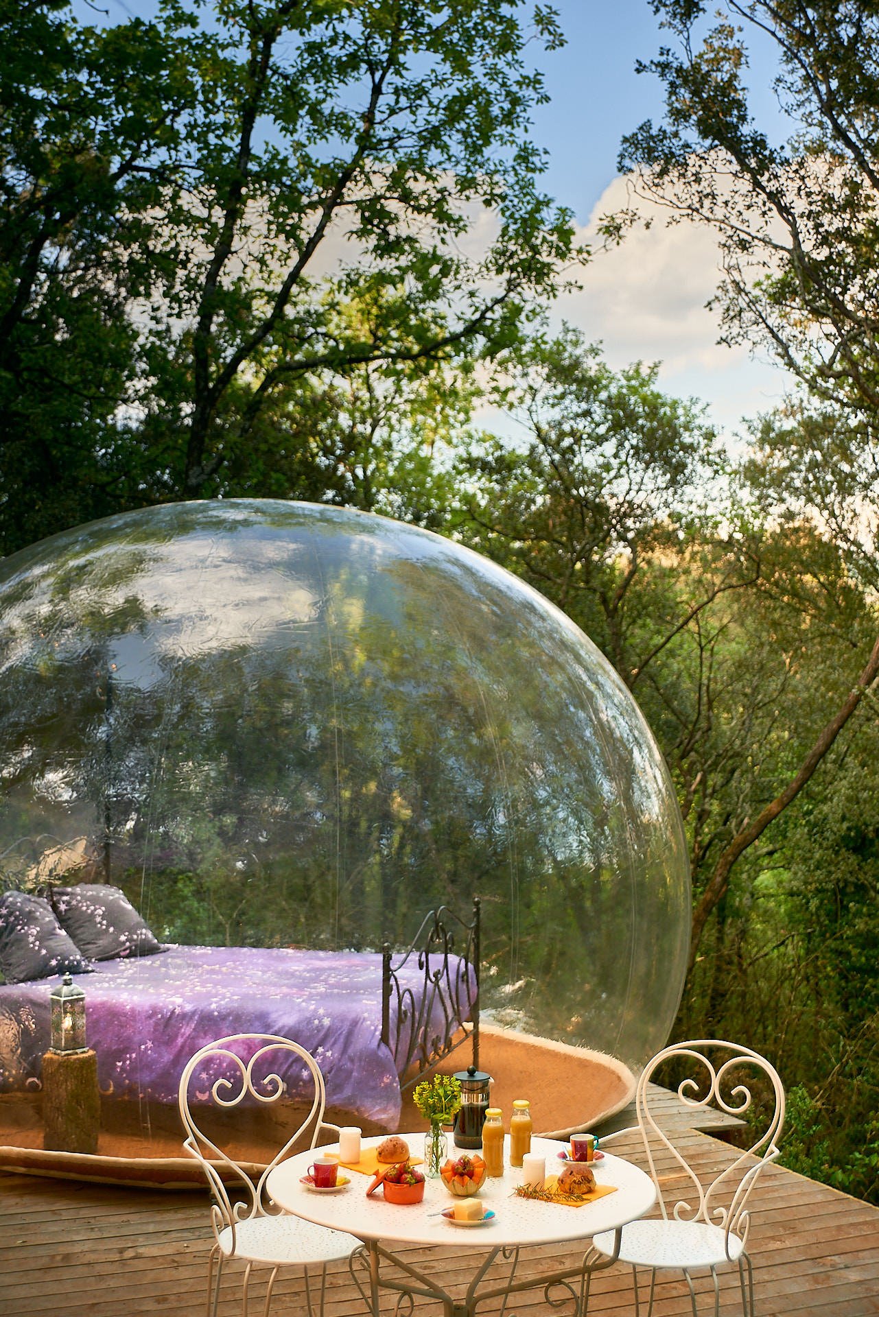 Chambre bulle sous les étoiles à Robiac Rochessadoule