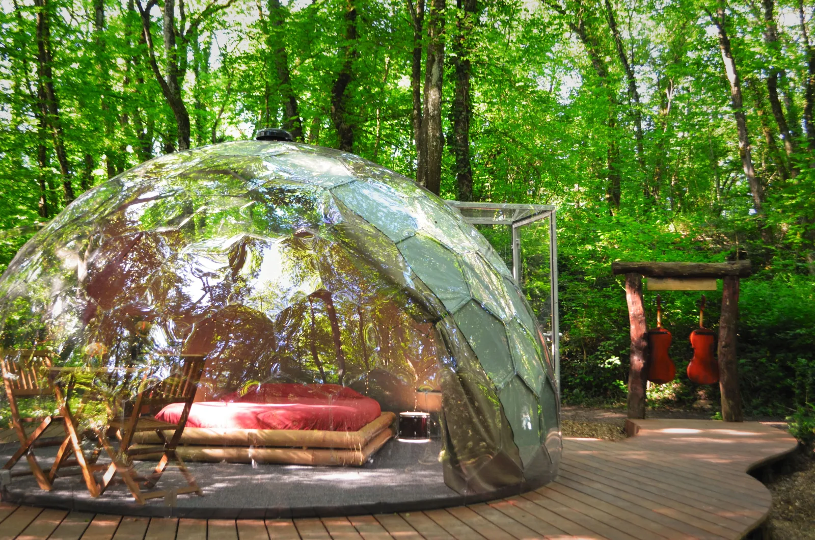 Bulle prestige - Royaume des sons - cadre naturel Isère
