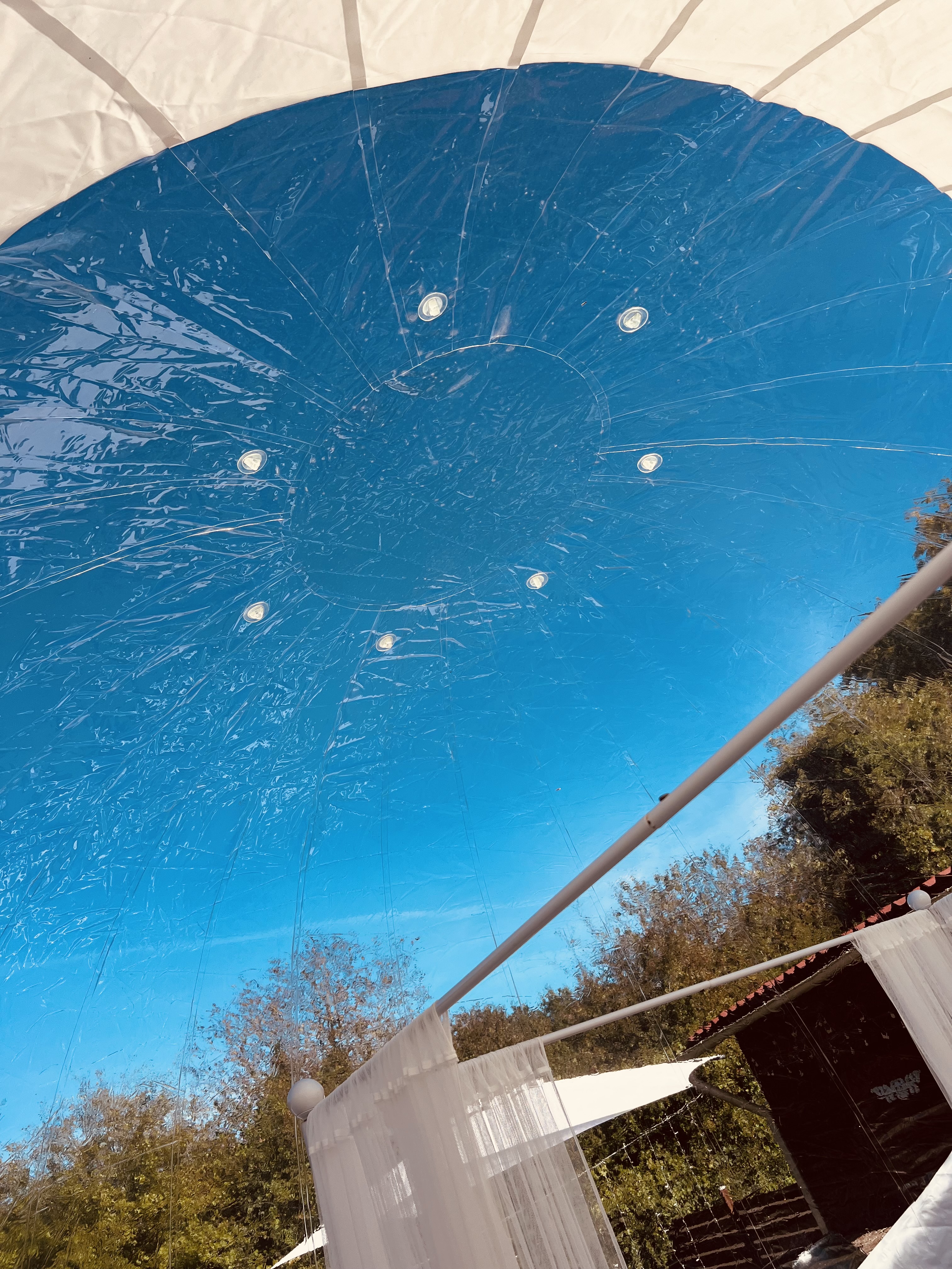 Chambre bulle sous les étoiles à Pointre