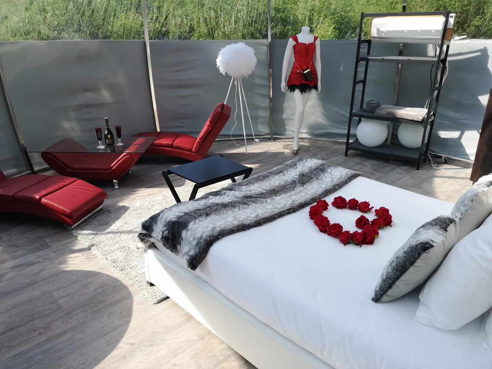 Bulle Suite Love - Bulle romantique au bord de l'étang en Sologne (Brinon-sur-Sauldre, Cher) - vue extérieure