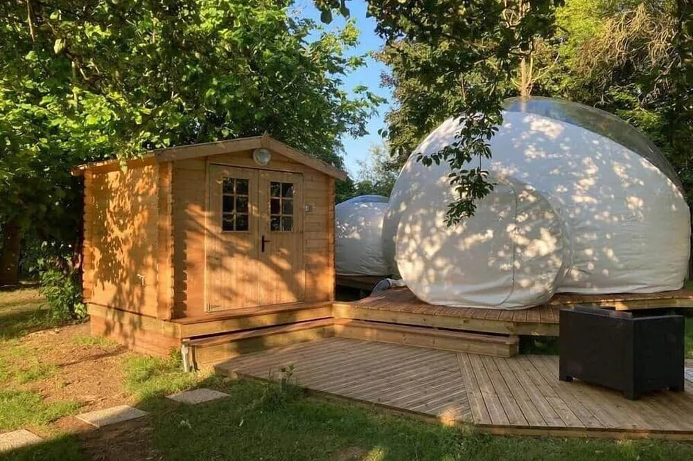Bulle XXL du Domaine du Pré Dieu - Bulle familiale avec lit rond et télescope (Crécy-sur-Serre, Aisne) - photo 14 sur 22