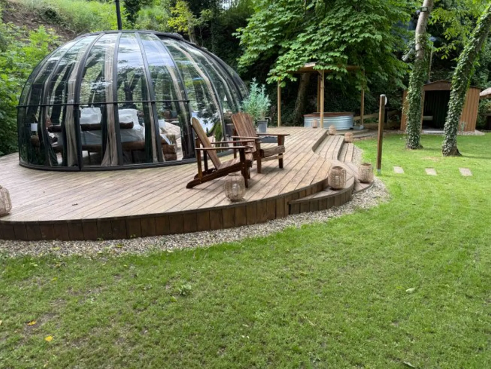 Le repère du Bûcheron & Spa : Dôme en Auvergne (Auvergne-Rhône-Alpes) - cadre naturel Allier