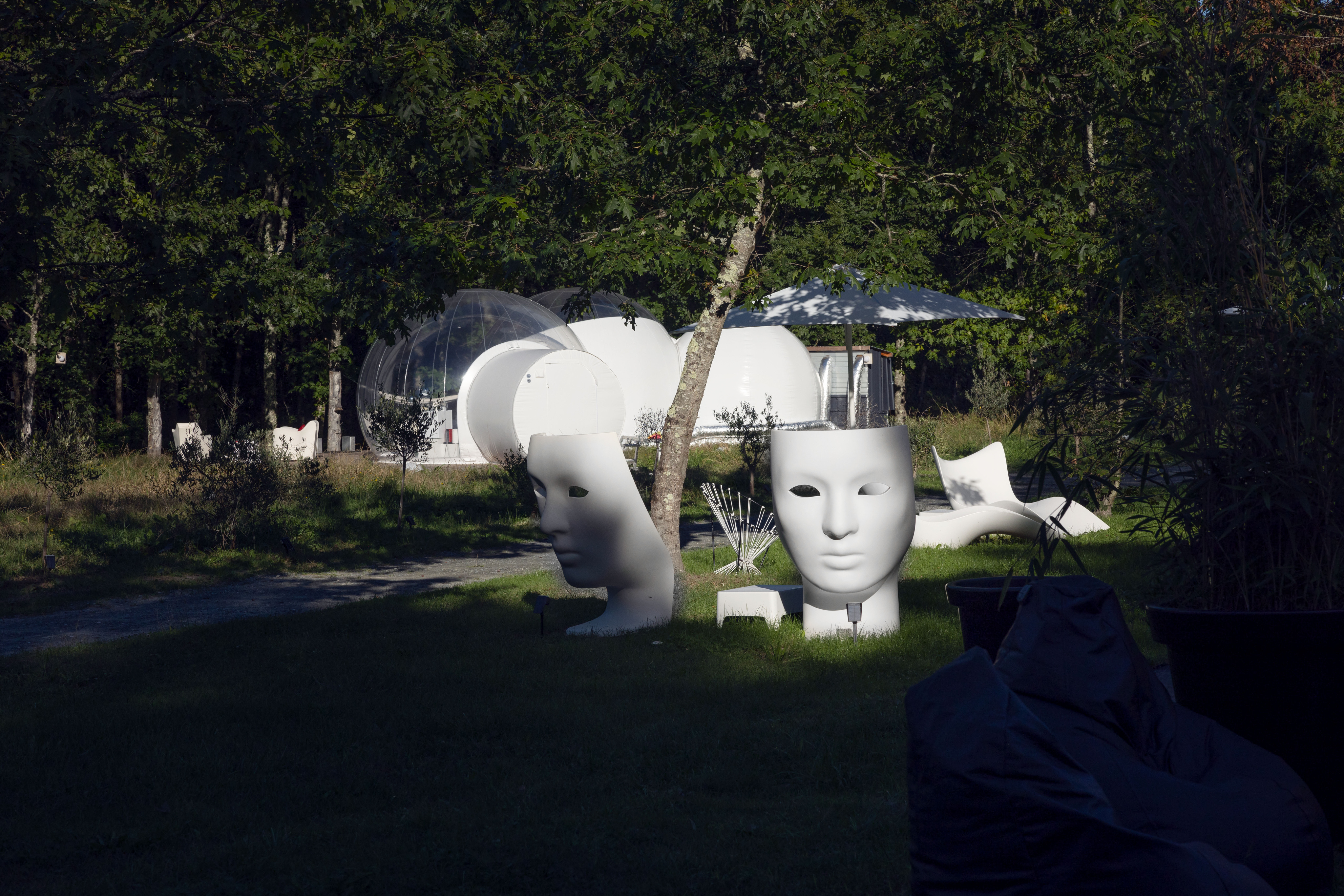 Chambre bulle sous les étoiles à Marcenais