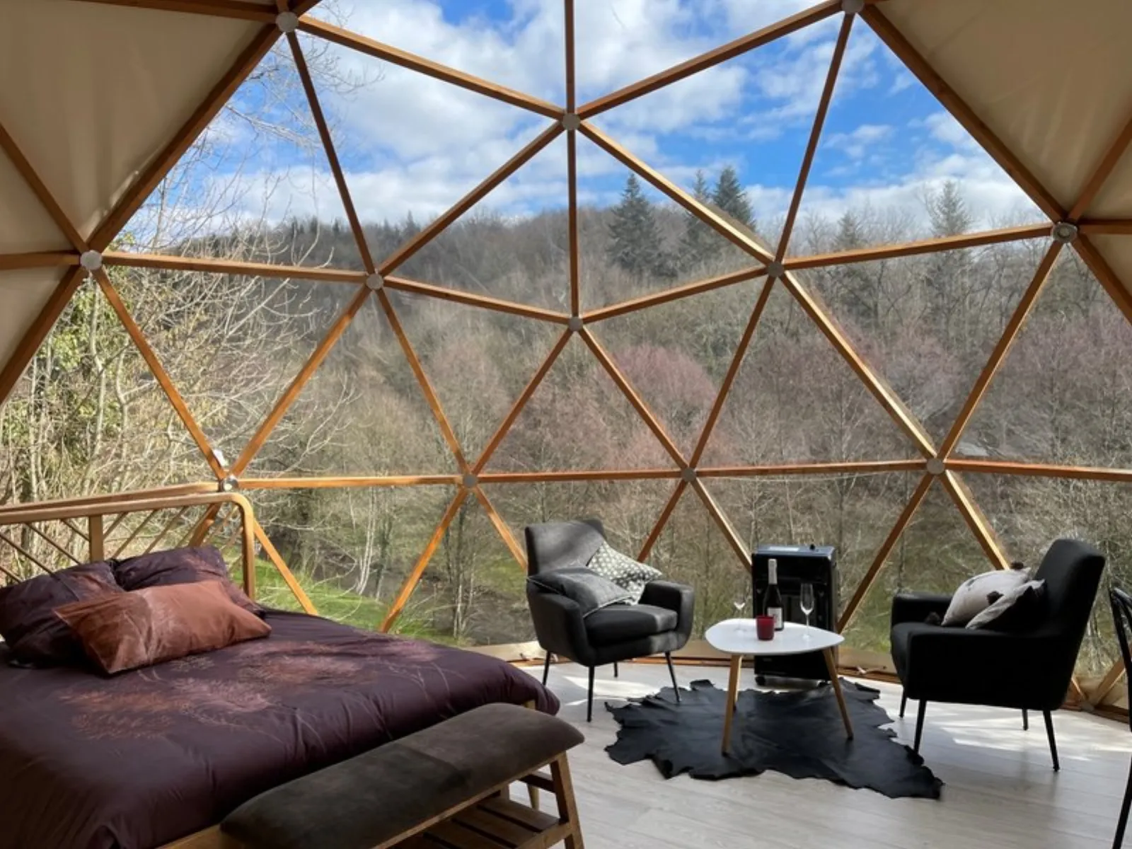 Dôme Spa dans les Arbres : Dôme en Auvergne (Auvergne-Rhône-Alpes) - vue extérieure
