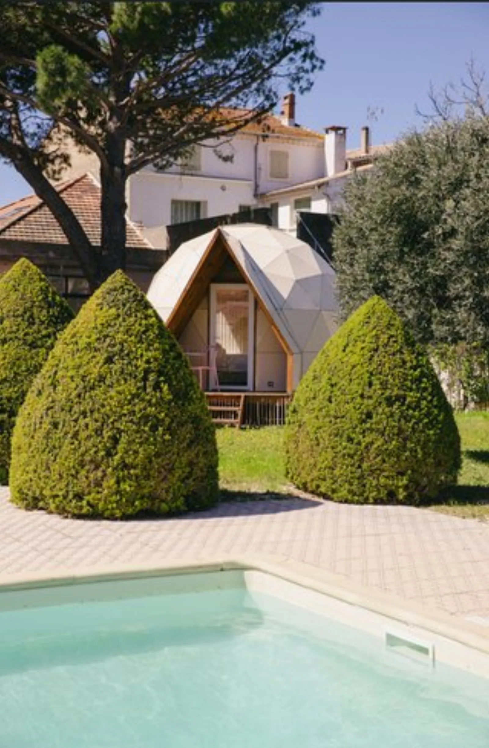 Ecolodge - Dôme en bois avec piscine & jardin : Dôme en Languedoc-Roussillon (Occitanie) - cadre naturel Hérault