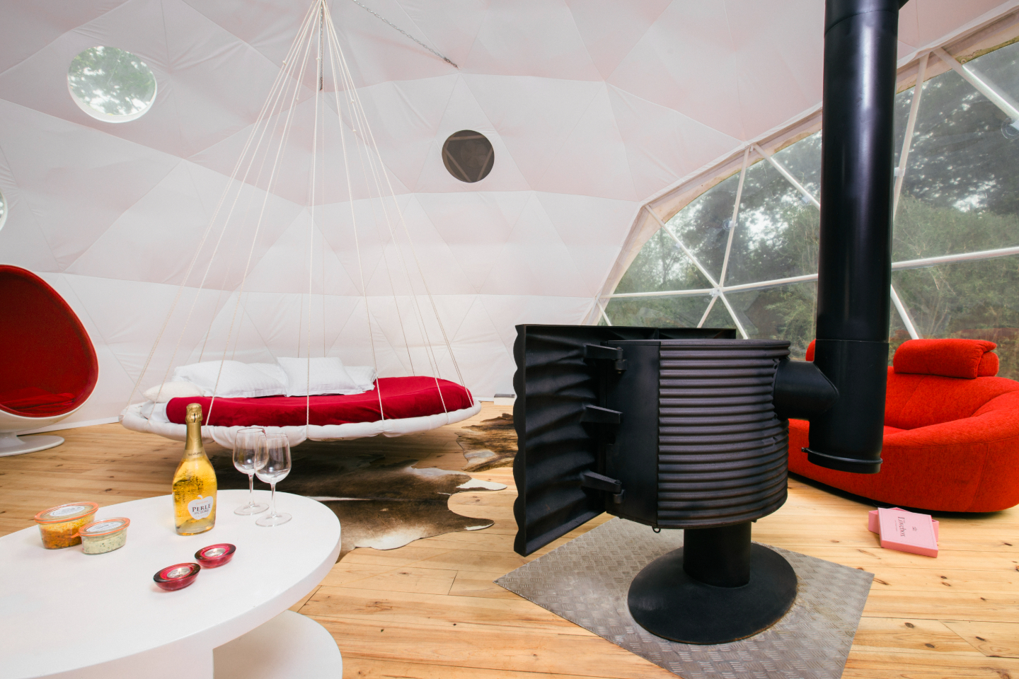 Chambre bulle sous les étoiles à Lanvallay