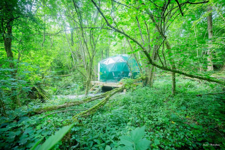 Chambre dôme sous les étoiles à Lugaignac