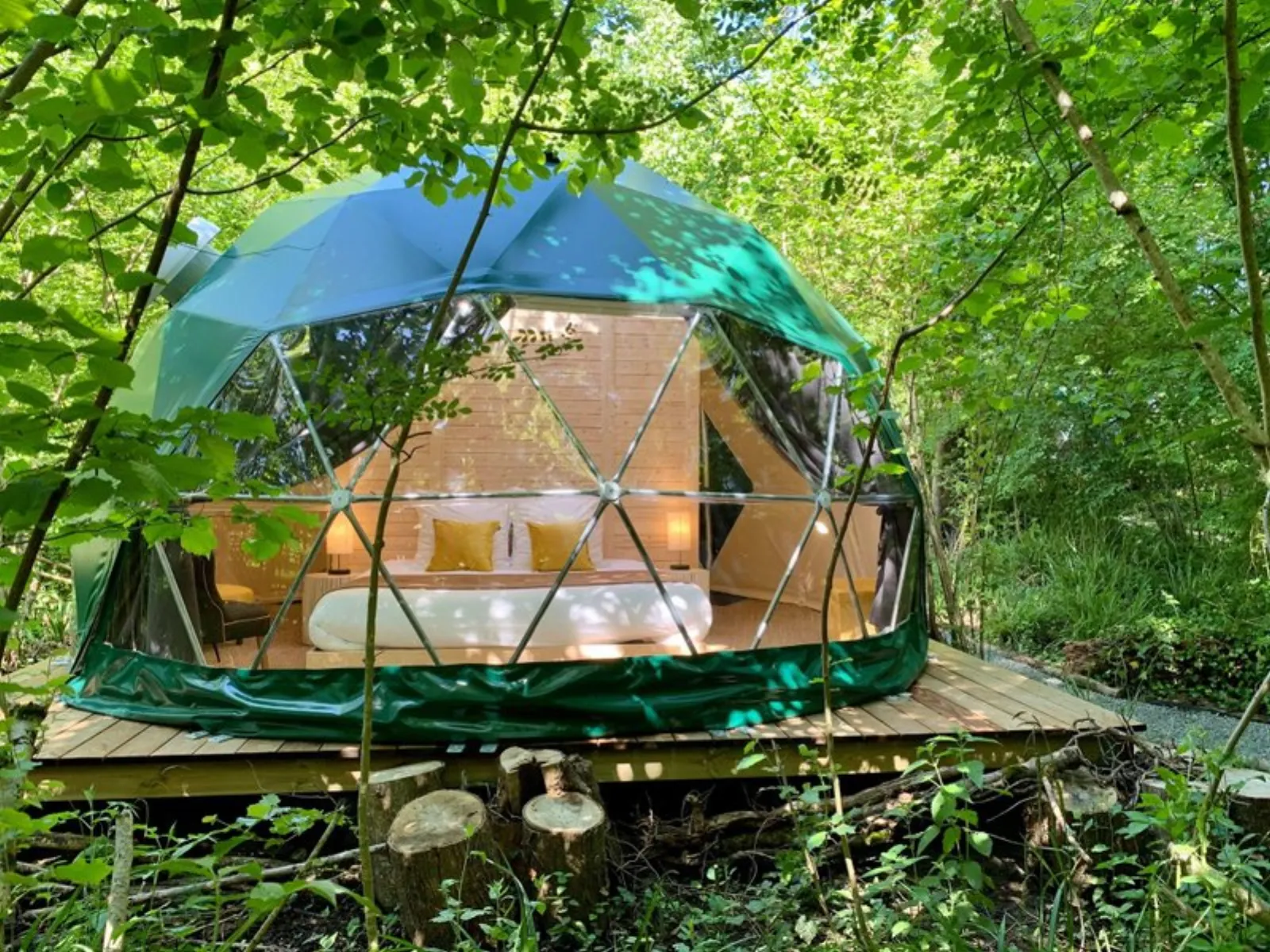 Géode Frêne Doré : Dôme en Aquitaine (Nouvelle Aquitaine) - vue extérieure