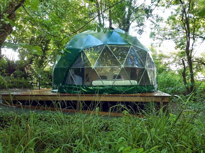 Géode Peuplier Argenté : Dôme en Aquitaine (Nouvelle Aquitaine) – cadre naturel Gironde