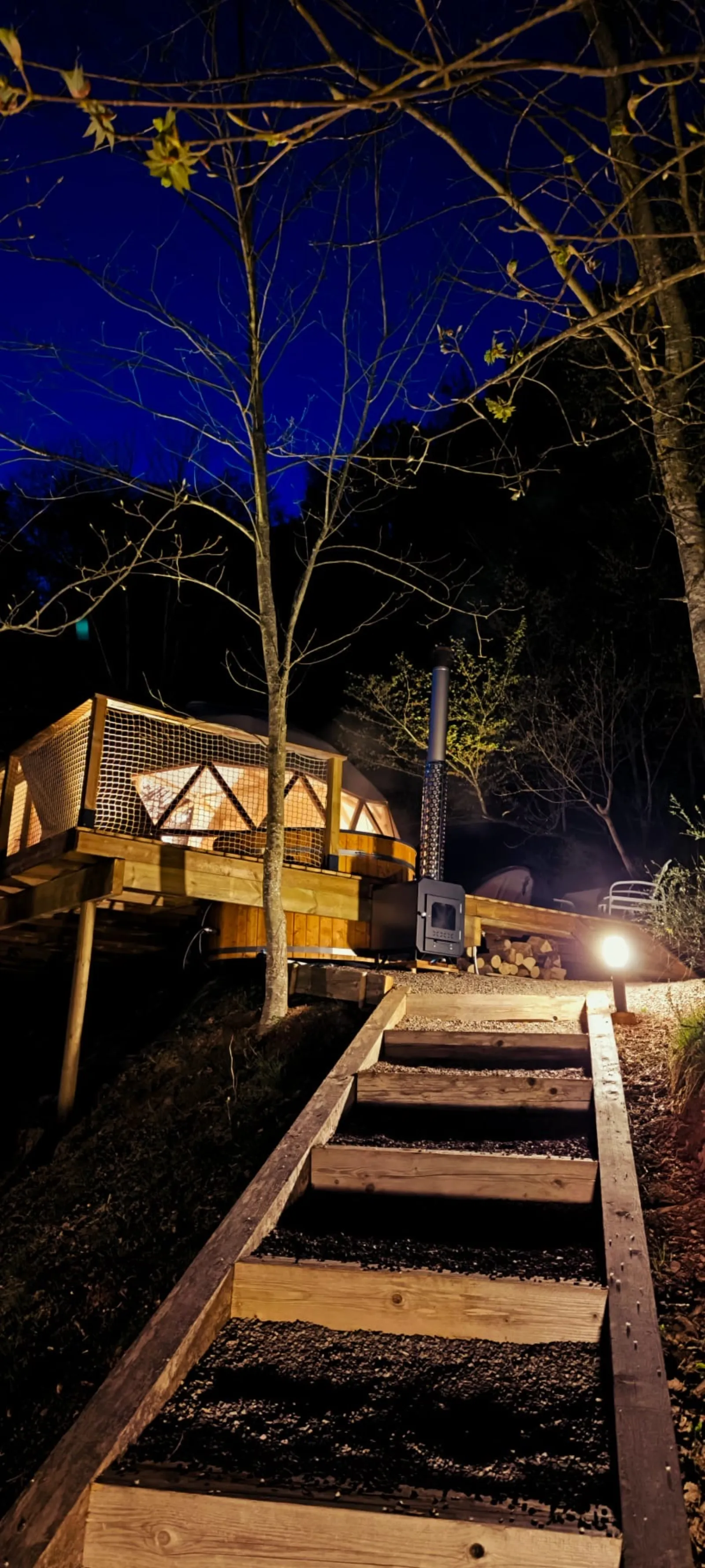 Dôme géodésique - bain nordique - photo 10 sur 13