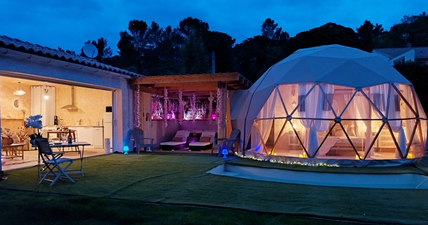Chambre dôme sous les étoiles à Malves-en-Minervois