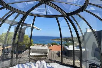 Dôme vue mer de Favone - Bulle vitrée à 300 m de la plage (Conca, Corse-du-Sud) - vue extérieure