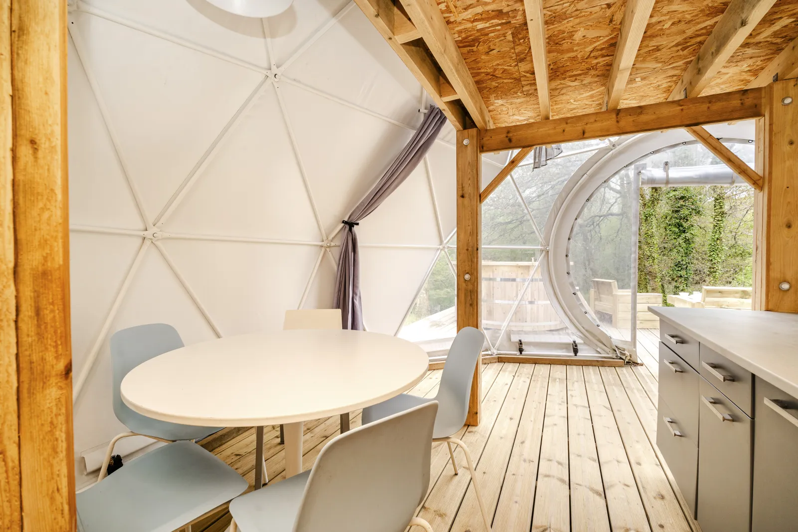Dôme vue Rivière & spa - cadre naturel Finistère