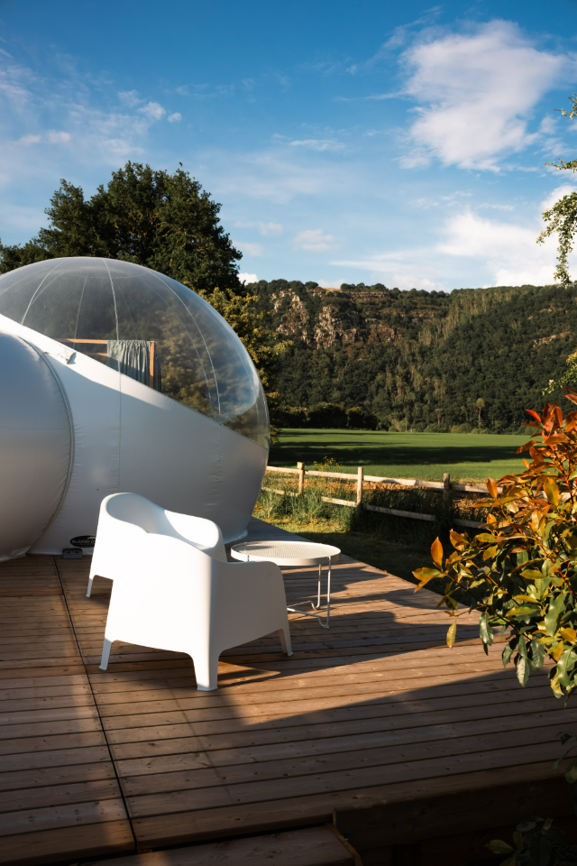 Chambre bulle sous les étoiles à Clécy