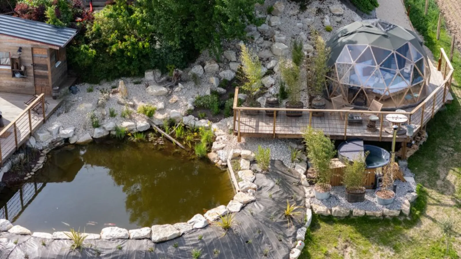 La bulle du coq & Spa : Dôme en Rhône-Alpes (Auvergne-Rhône-Alpes) - cadre naturel Loire