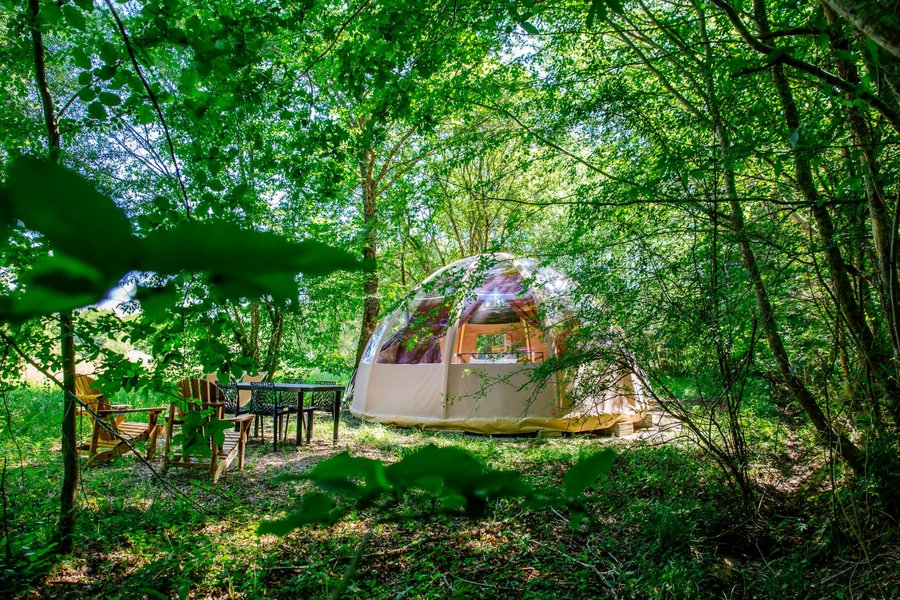 Bulle Ecôtelia : Dôme en Aquitaine (Nouvelle Aquitaine) – vue extérieure