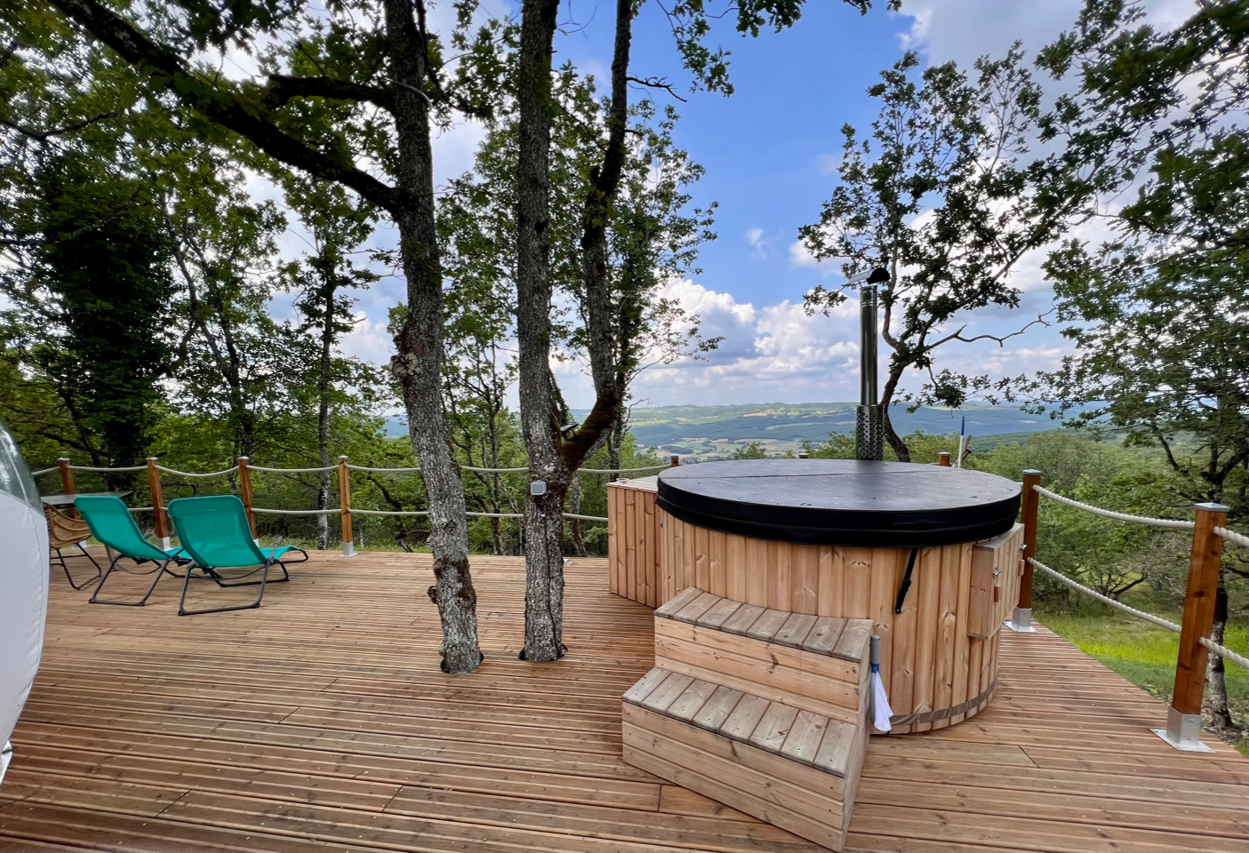 Chambre bulle sous les étoiles à Feneyrols