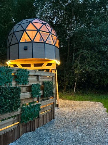 Dôme Lunaire D'Olia et son bain nordique : Dôme en Franche-Comté (Bourgogne-Franche-Comté) – cadre naturel Doubs