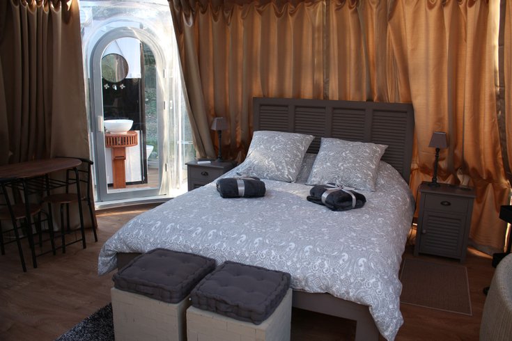 Chambre dôme sous les étoiles à Tréglamus