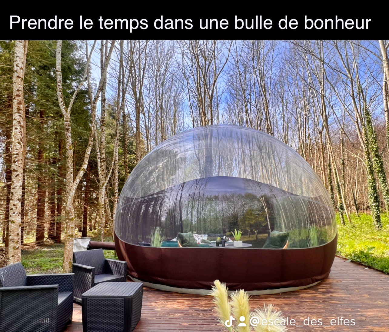 Chambre bulle sous les étoiles à Saint-Évarzec