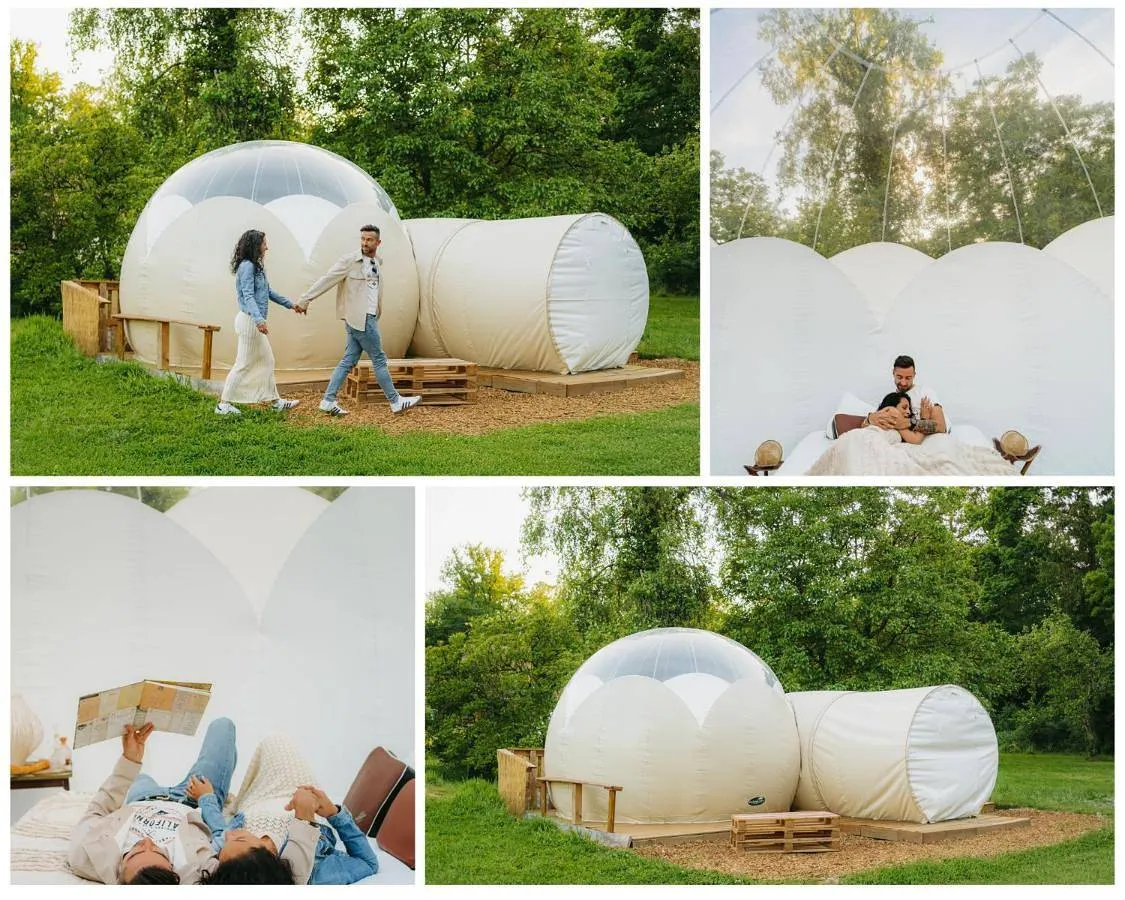 Chambre bulle sous les étoiles à Ballay