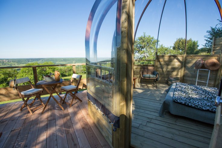 Chambre dôme sous les étoiles à Noailhac