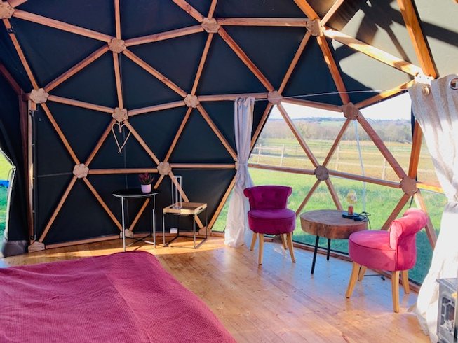 Double dôme Lama'Zonia : Dôme en Aquitaine (Nouvelle Aquitaine) – cadre naturel Dordogne