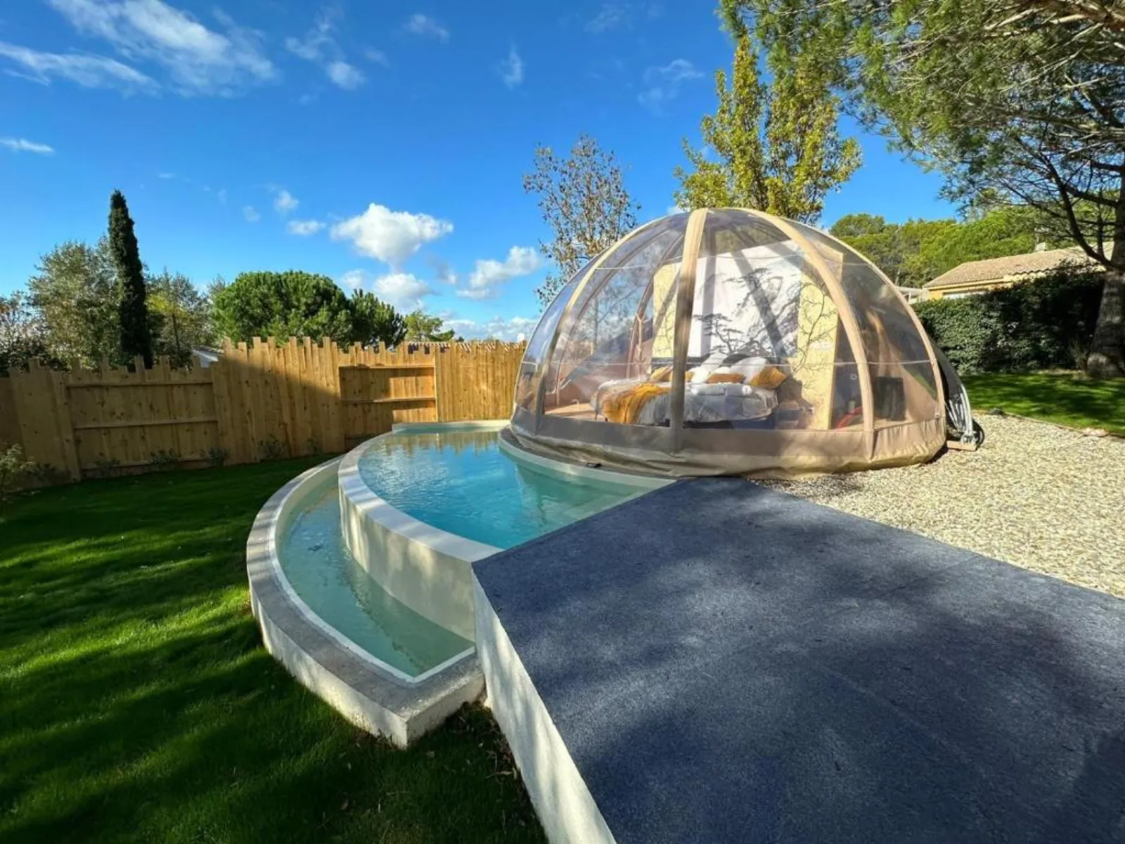 Le Clos F.M.R - Bulle Wigwam Fanny avec piscine, spa et sauna privés (Malves-en-Minervois, Aude) - photo 10 sur 45