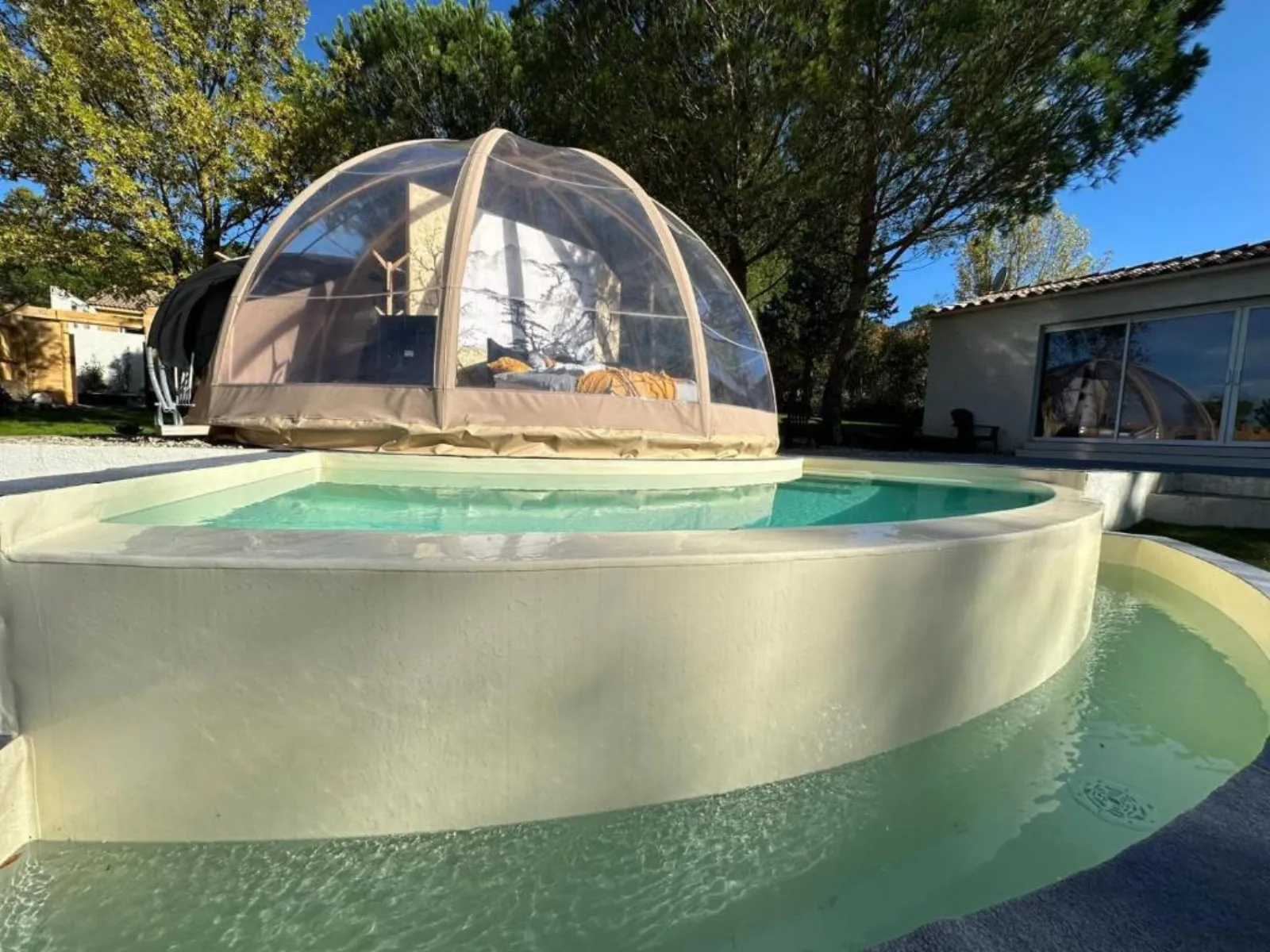 Le Clos F.M.R - Bulle Wigwam Fanny avec piscine, spa et sauna privés (Malves-en-Minervois, Aude) - photo 11 sur 45