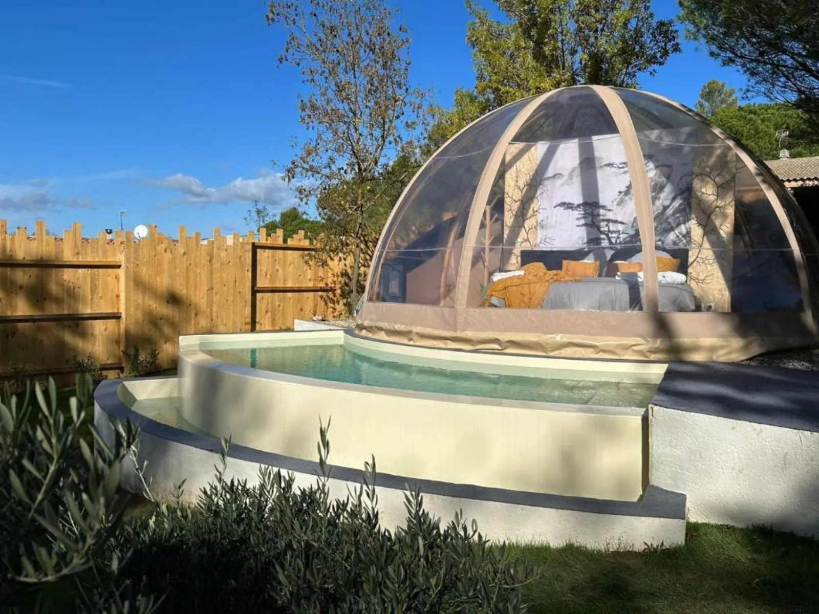 Le Clos F.M.R - Bulle Wigwam Fanny avec piscine, spa et sauna privés (Malves-en-Minervois, Aude) - photo 12 sur 45