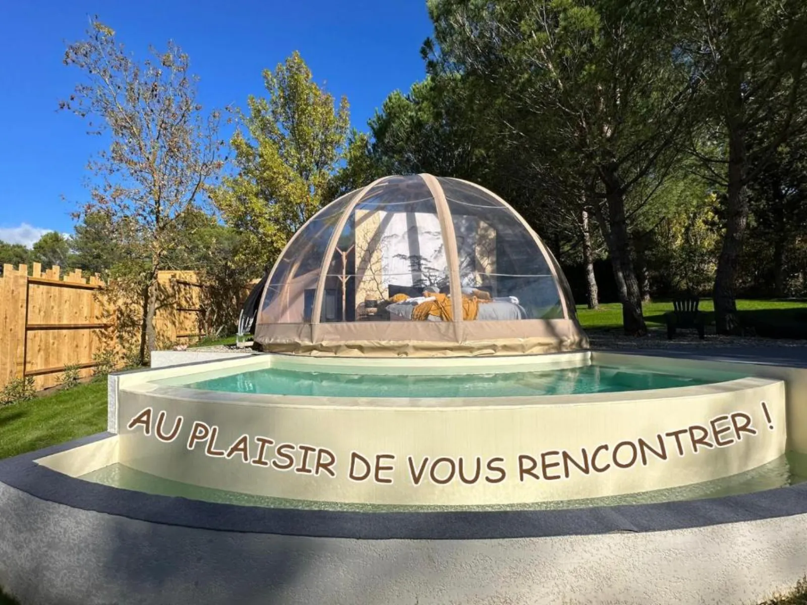 Le Clos F.M.R - Bulle Wigwam Fanny avec piscine, spa et sauna privés (Malves-en-Minervois, Aude) - photo 14 sur 45