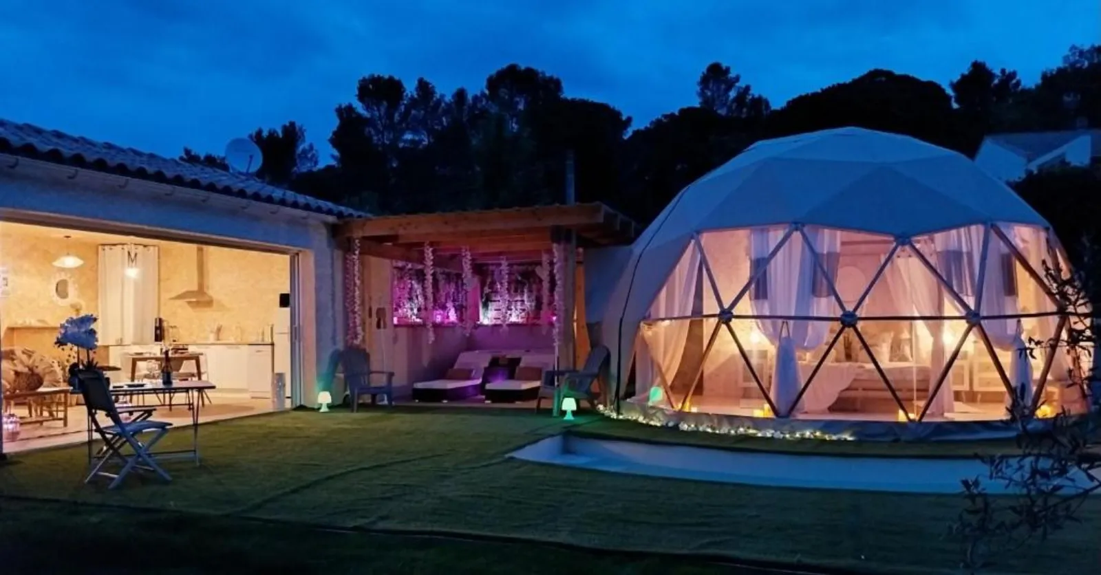 Le Clos F.M.R - Bulle Wigwam Fanny avec piscine, spa et sauna privés (Malves-en-Minervois, Aude) - photo 27 sur 45