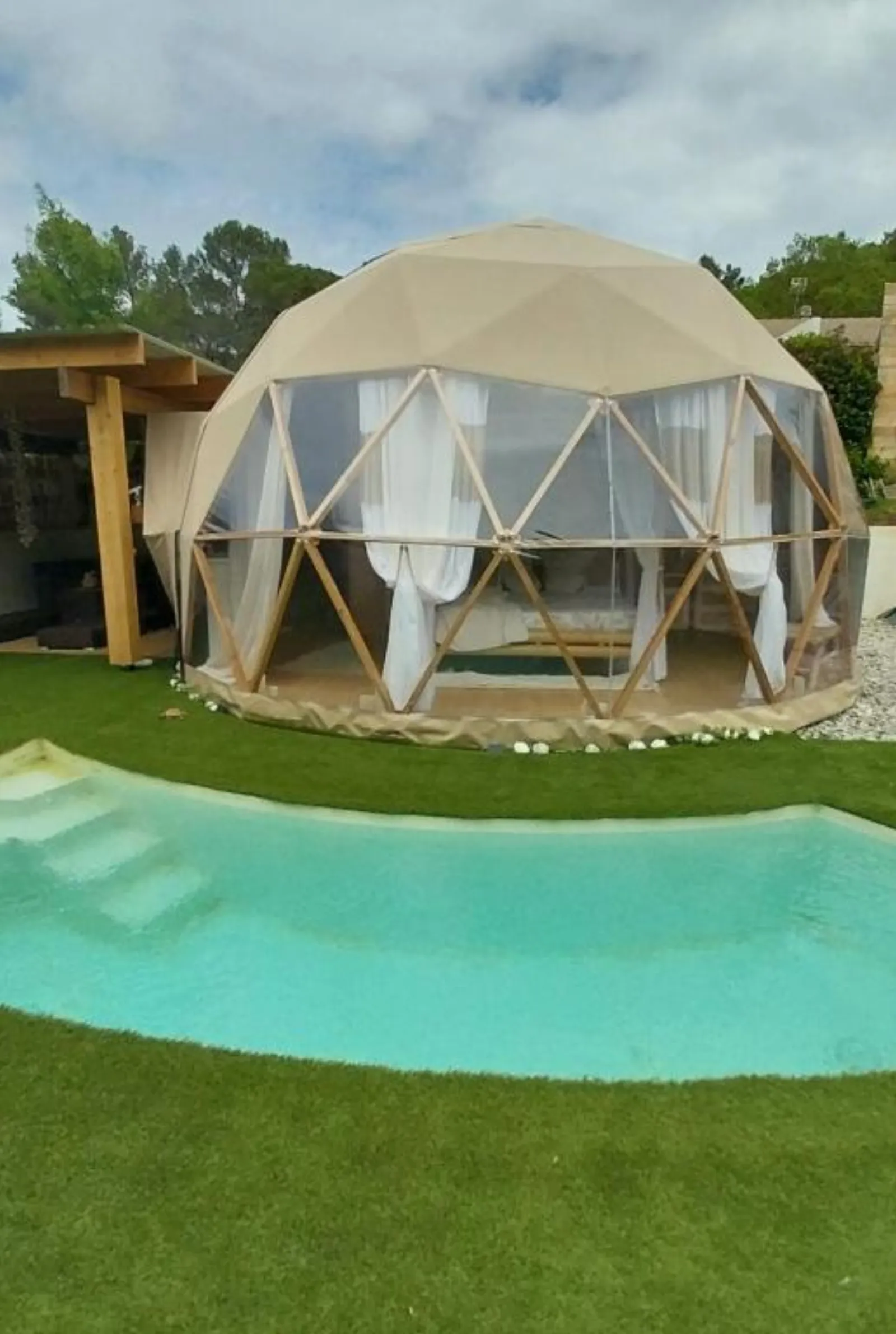 Le Clos F.M.R - Bulle Wigwam Fanny avec piscine, spa et sauna privés (Malves-en-Minervois, Aude) - photo 30 sur 45