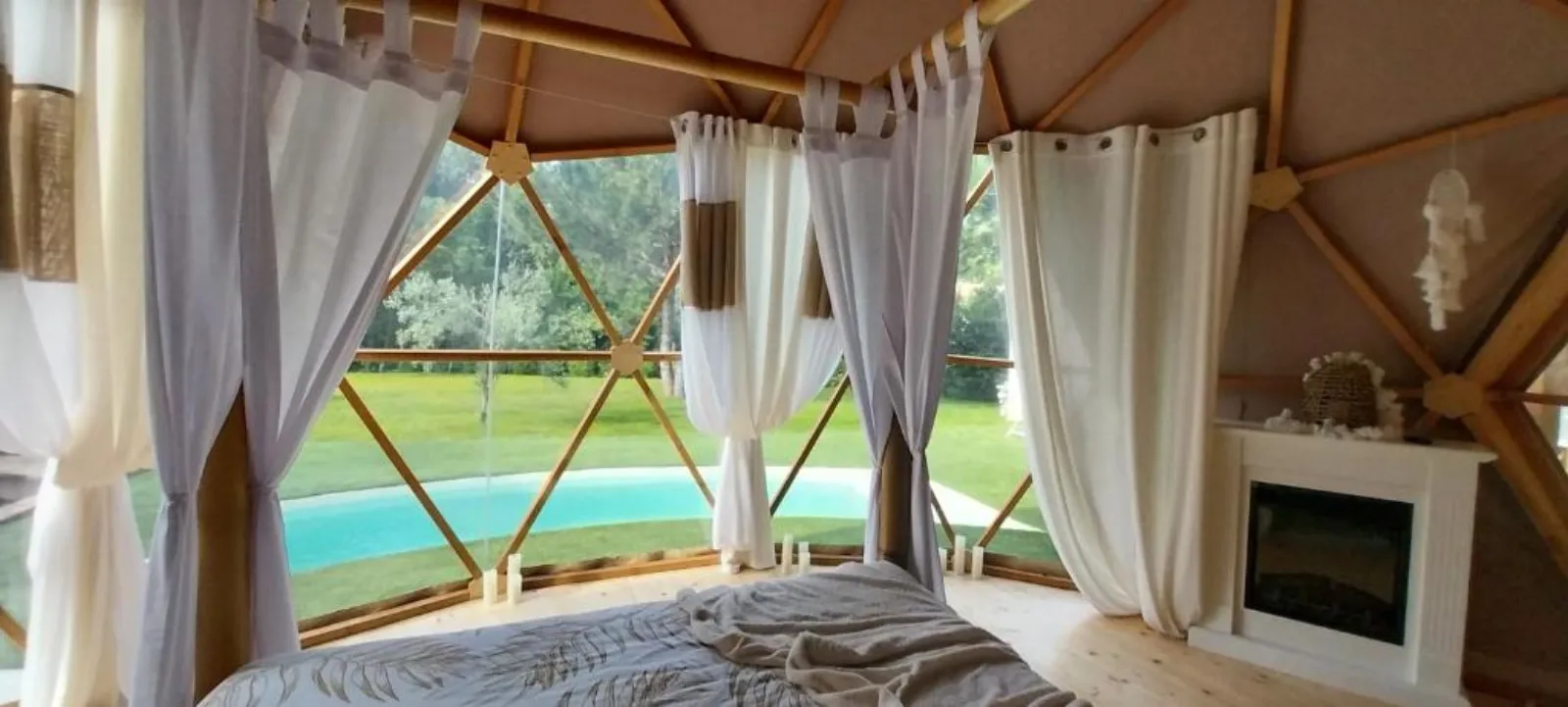 Le Clos F.M.R - Bulle Wigwam Fanny avec piscine, spa et sauna privés (Malves-en-Minervois, Aude) - photo 41 sur 45