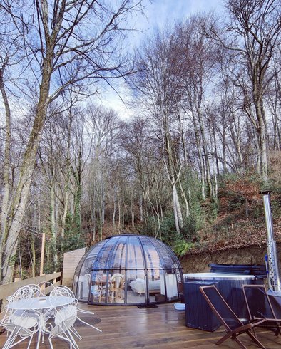 Le Dôme Transparent & son spa : Dôme en Midi-Pyrénées (Occitanie) – cadre naturel Hautes-Pyrénées