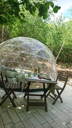 Chambre dôme sous les étoiles à La Geneytouse