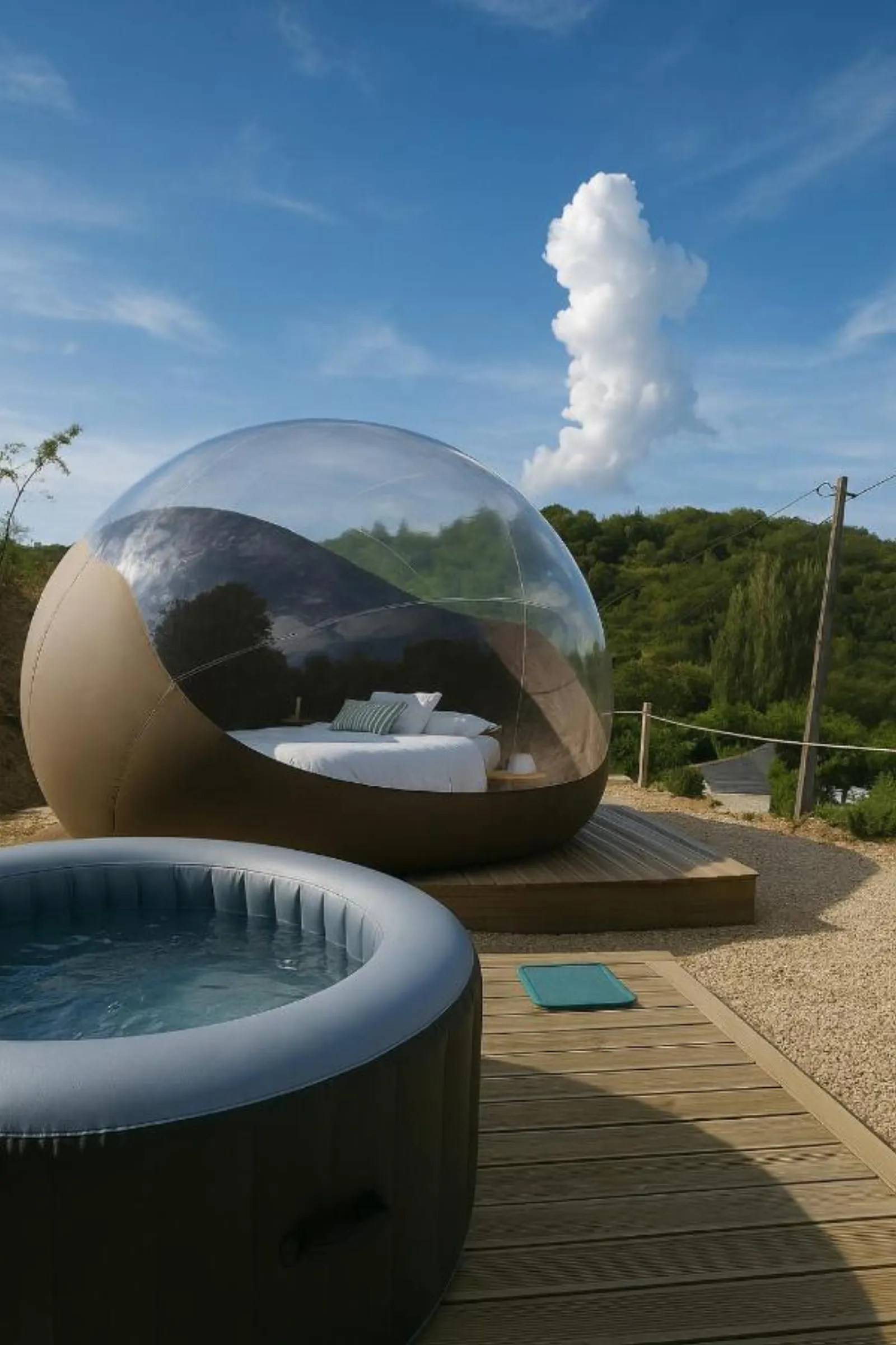 Chambre bulle sous les étoiles à Lassouts