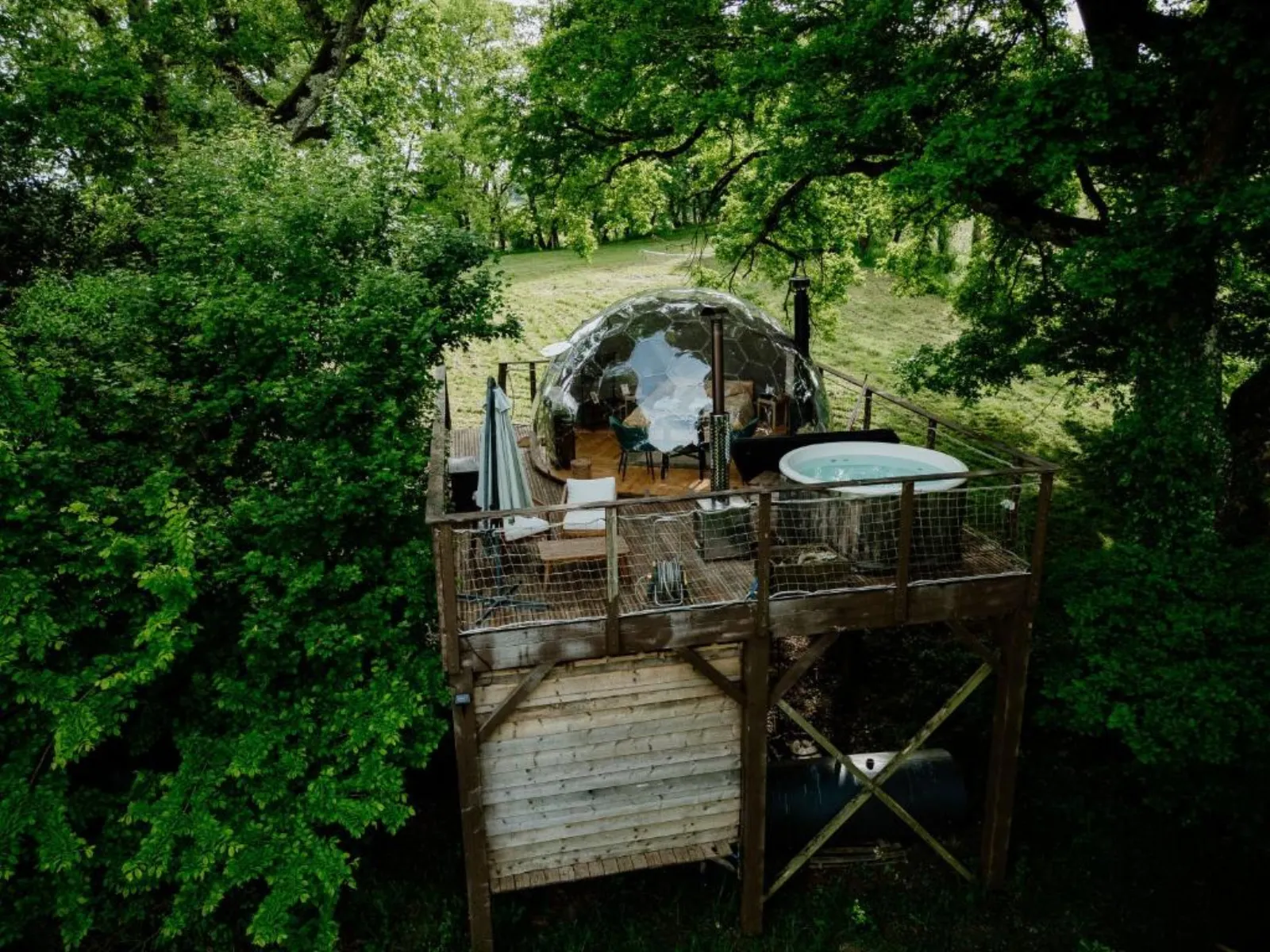 Équipements de la bulle à Margouët-Meymès
