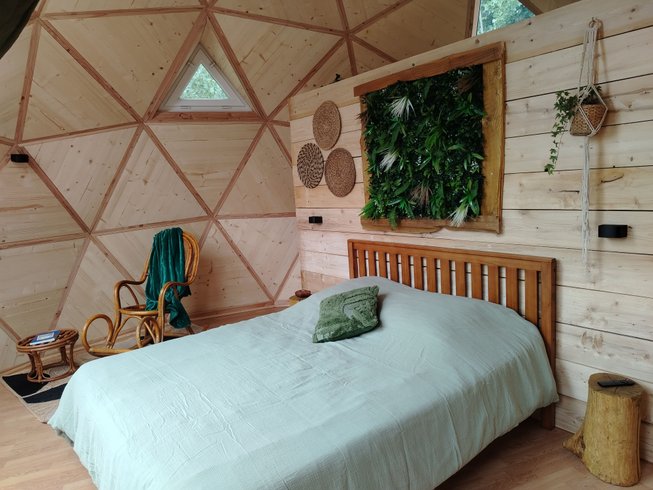 Chambre dôme sous les étoiles à Zutkerque