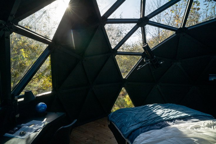 Chambre dôme sous les étoiles à Saint-Quentin-En-Tourmont