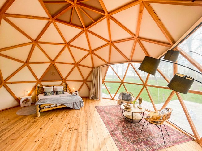 Chambre dôme sous les étoiles à Gravon